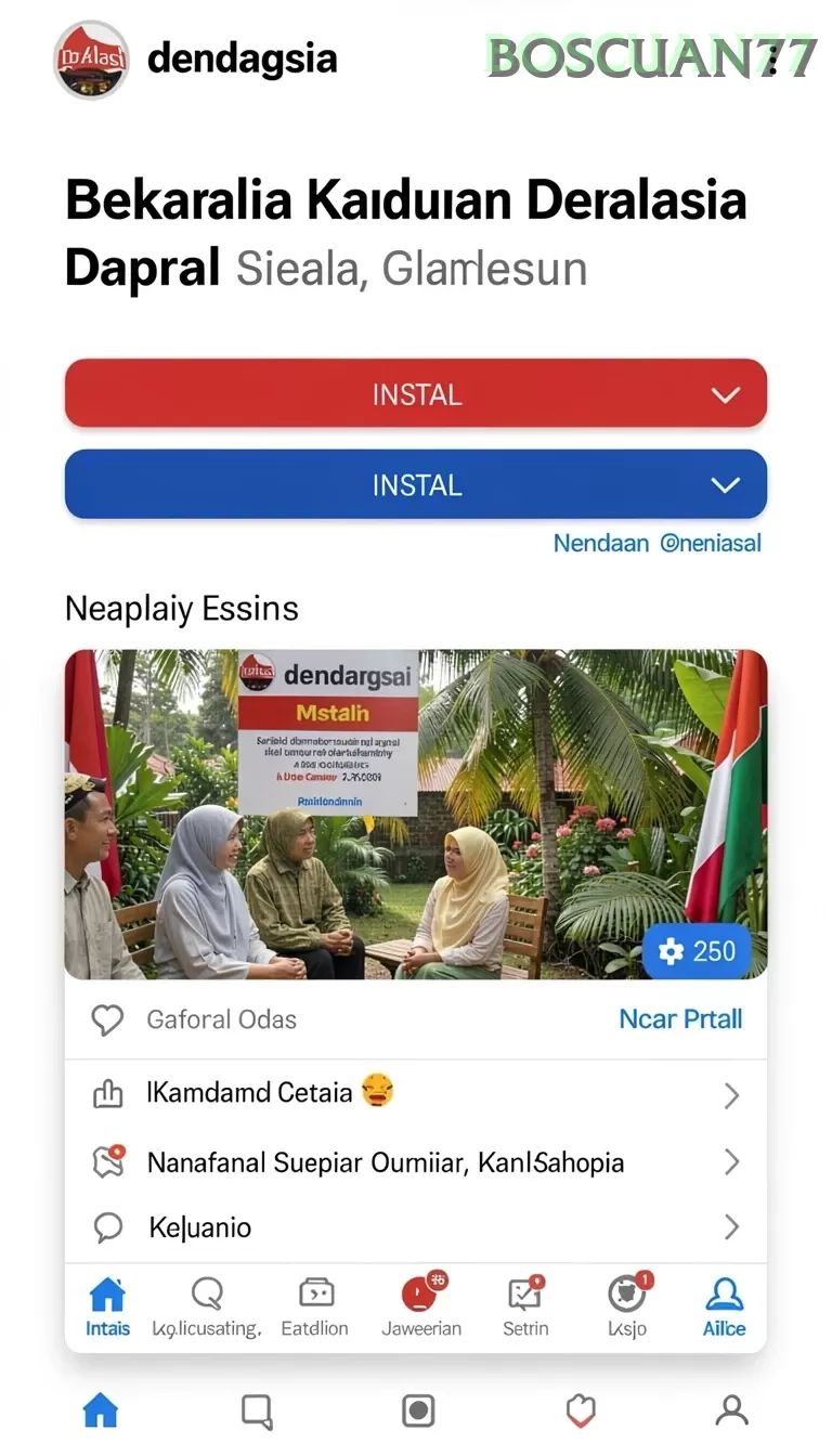 Cuplikan layar NABUNG77 — menu navigasi