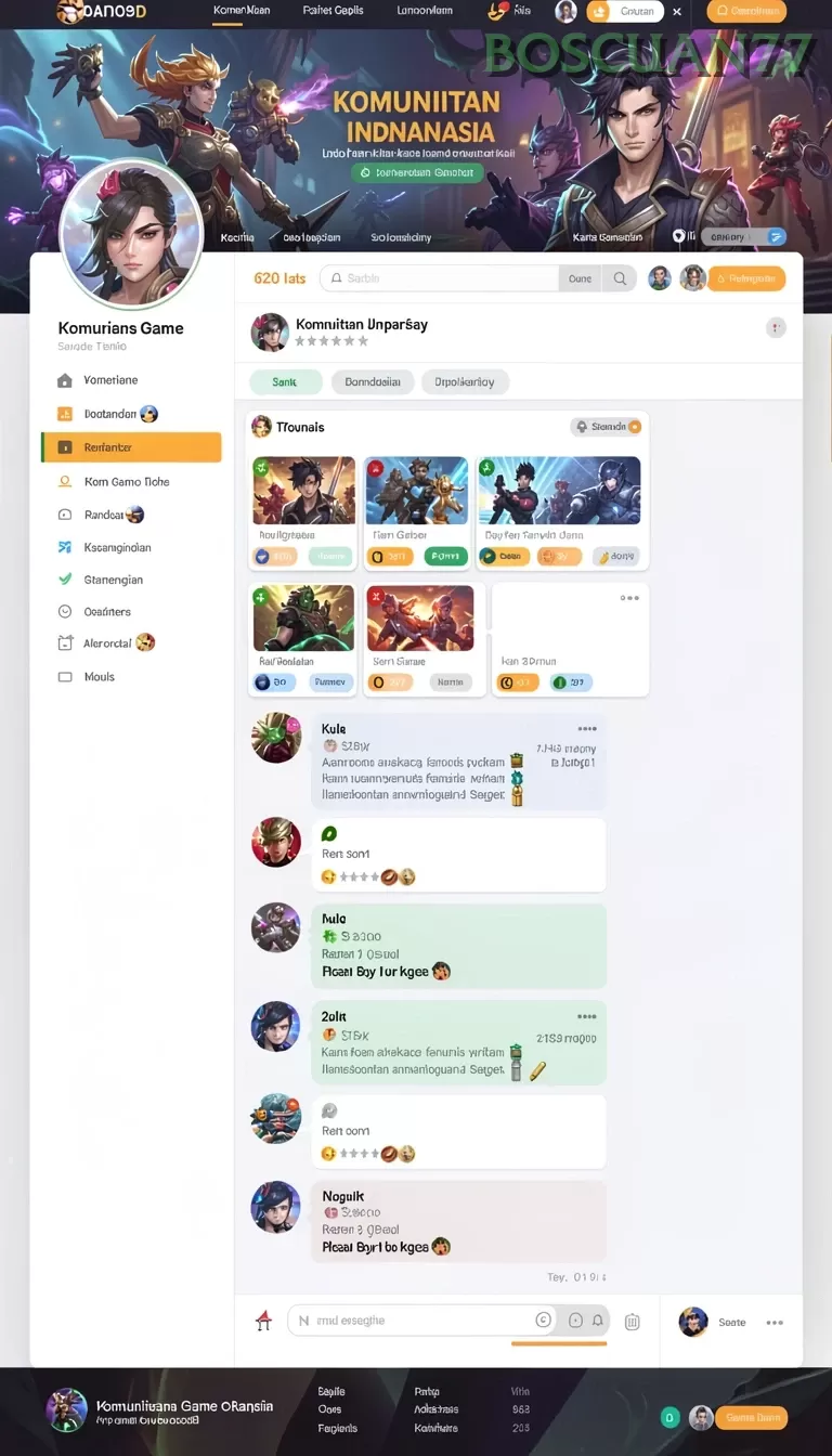 Cuplikan layar IDNSCORE — menu navigasi