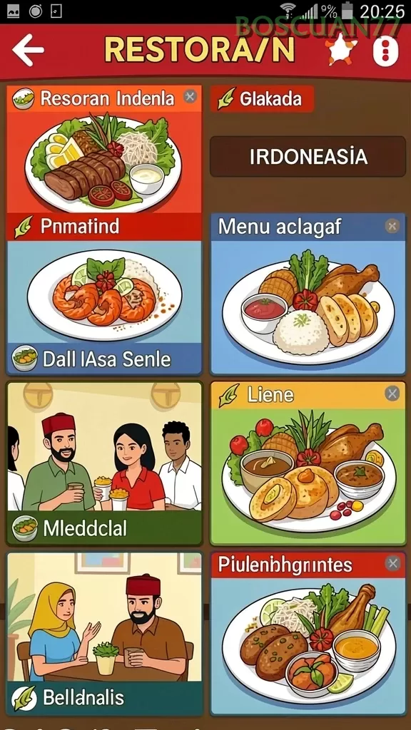 Cuplikan layar ELANG138 — menu navigasi
