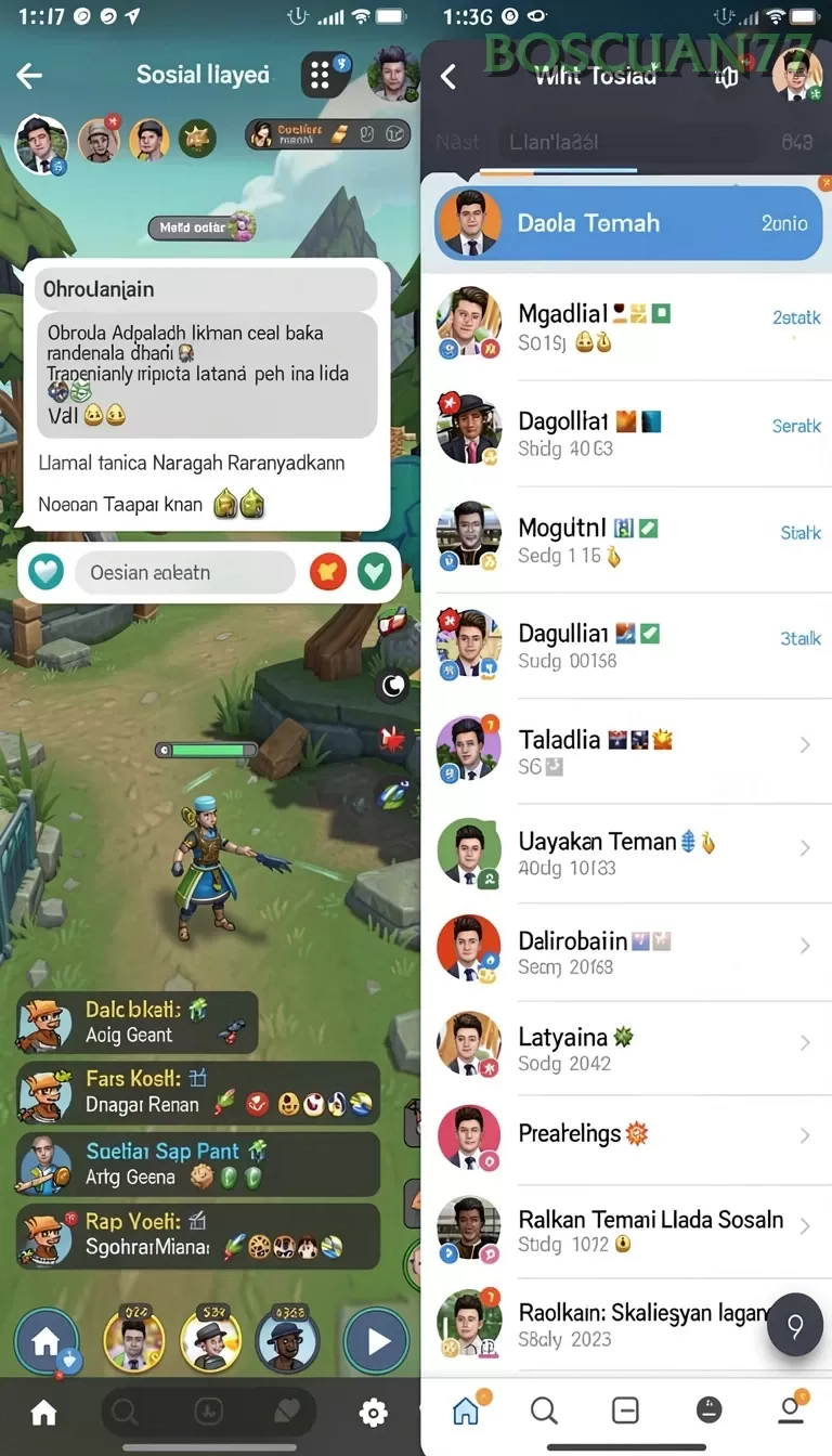 Cuplikan layar LATOTO — menu navigasi